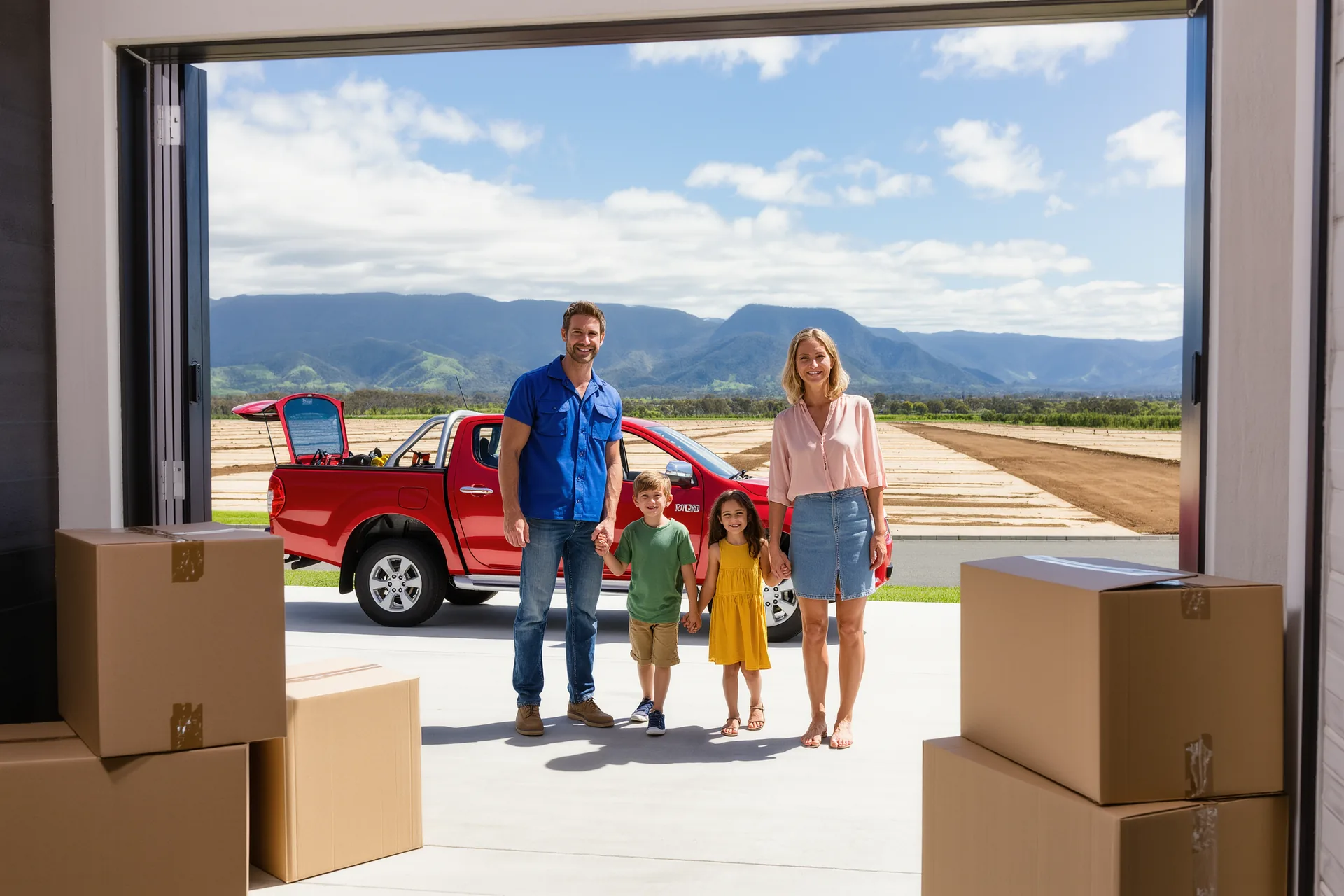 New home family scene
